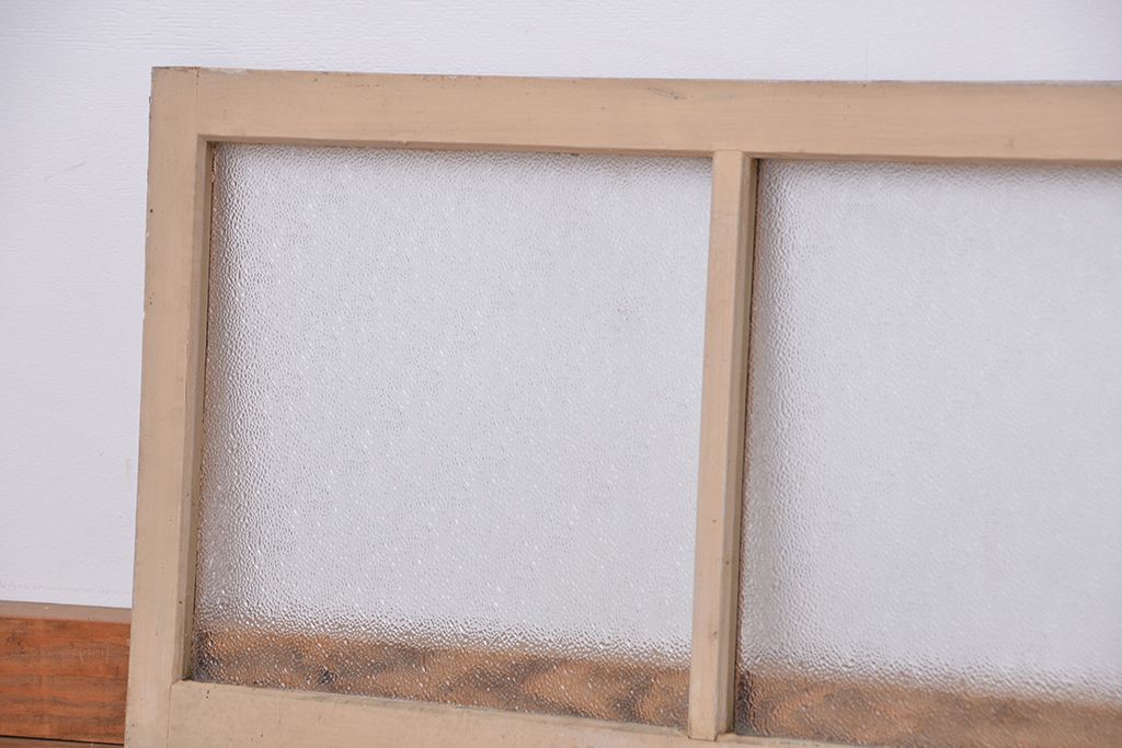 アンティーク ペンキの剥げた小振りなダイヤガラス戸 2枚セット(2)(窓・引き戸)