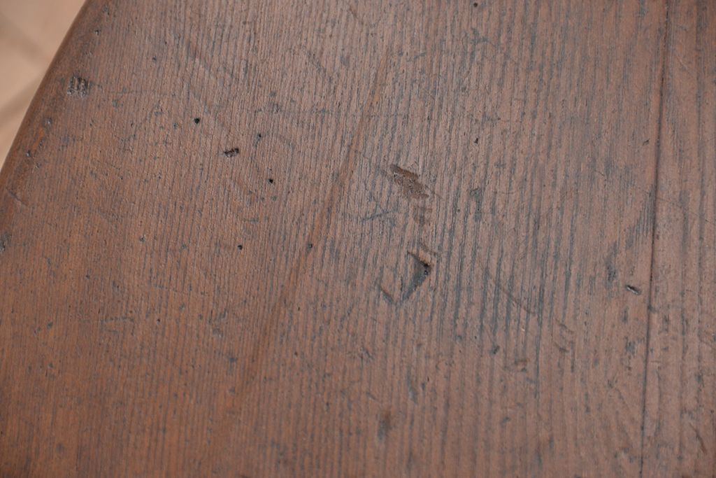 レトロ家具　昭和レトロ 折り畳み式 小振りな丸型ちゃぶ台