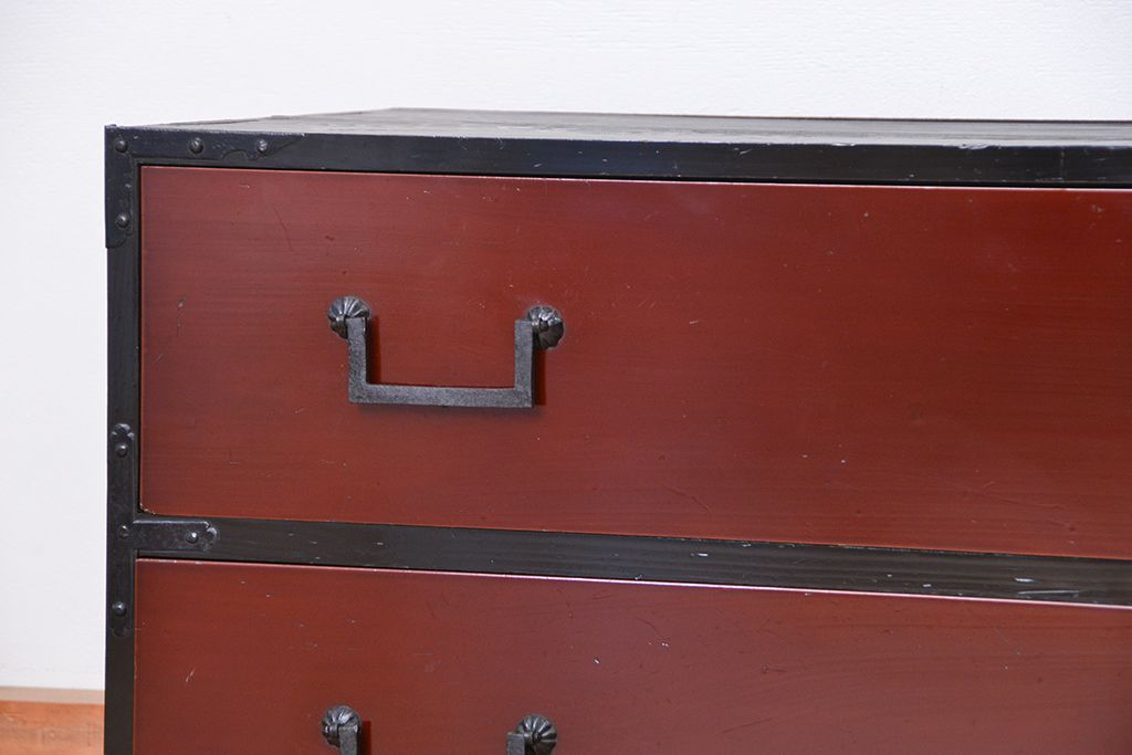 アンティーク家具　古民具・骨董　明治～大正時代　上品な時代箪笥ローボード(ローチェスト・刀箪笥)