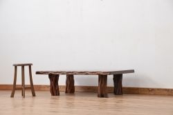 アンティーク家具　アンティーク　唐木一枚板!ずっしりとした座卓(机/テーブル)