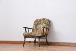 【傷みあり】中古　飛騨産業　キツツキマーク 1人掛けソファ(椅子/ソファ)