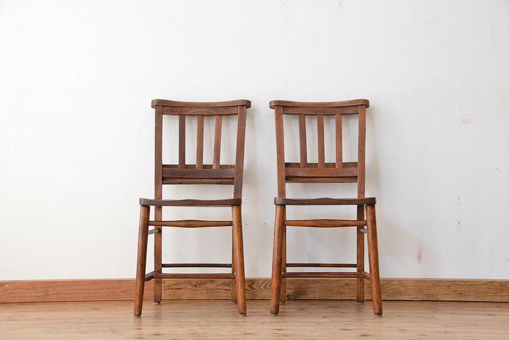 【美品】アンティーク チャーチ チェア 木製 椅子もりとっとの商品