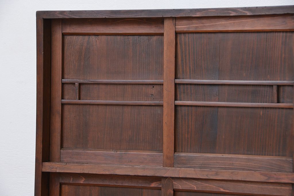 レトロ家具　昭和レトロ　古い木の下駄箱(収納棚)