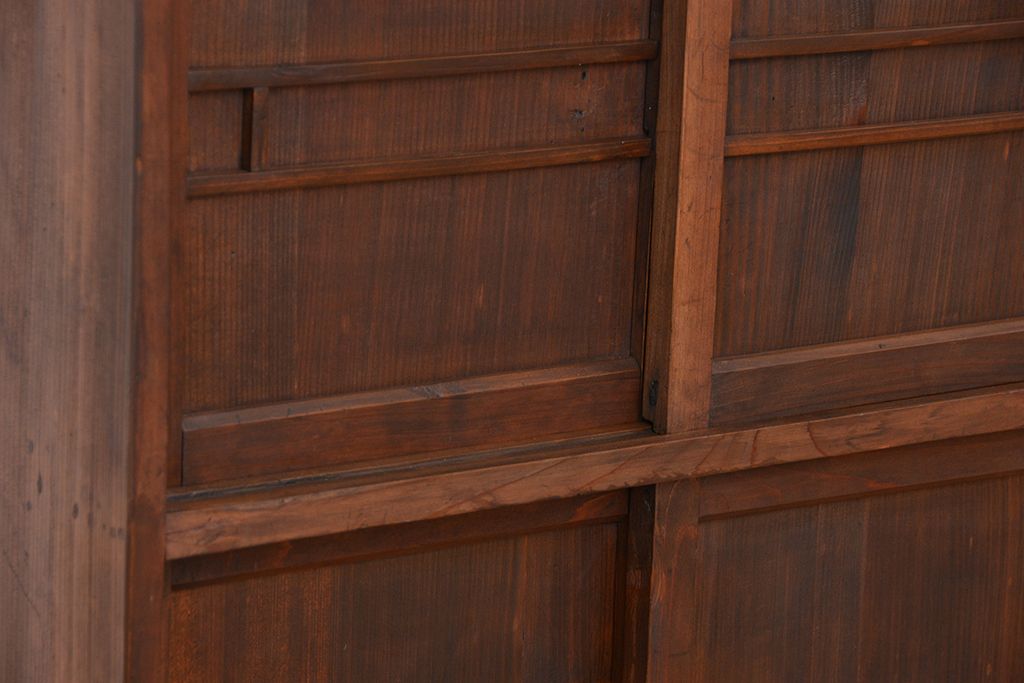 レトロ家具　昭和レトロ　古い木の下駄箱(収納棚)