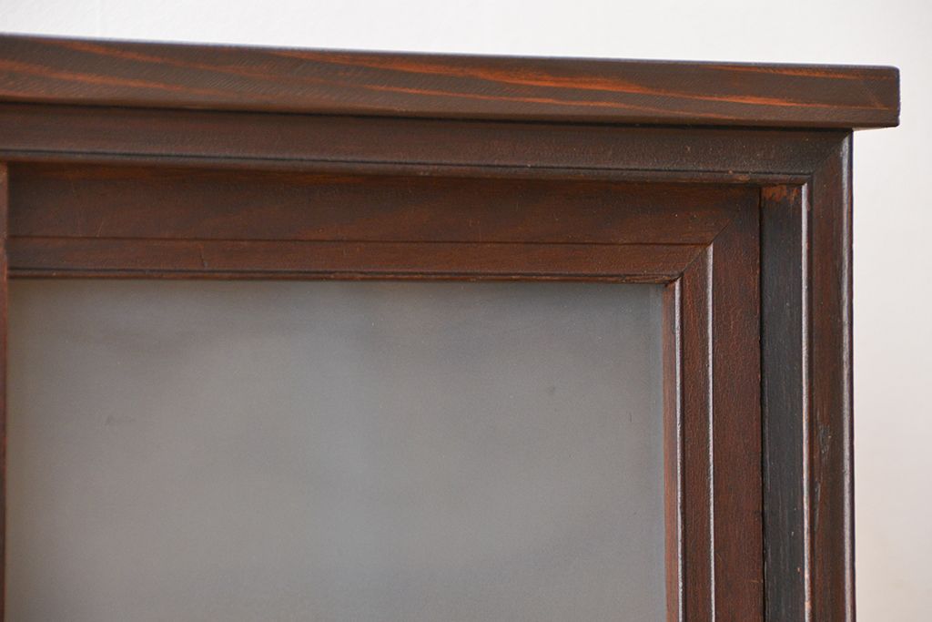 レトロ家具　昭和レトロ　四枚引き戸の時代箪笥ローボード(収納棚)