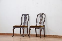 ヴィンテージ家具　アメリカビンテージ　大振りなダイニングチェア2脚セット