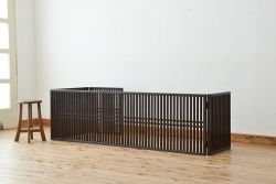 アンティーク家具　古民具・骨董　特別注文造り　上質で大きな総栗帳場格子(パーテーション、衝立て)