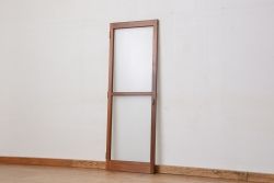 昭和レトロ　シンプルな銀モールガラス扉(ドア)
