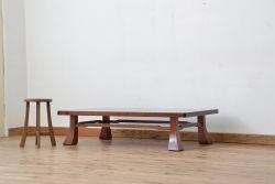 アンティーク家具　重厚　カリン材の造りの良い座卓(テーブル、花梨材)