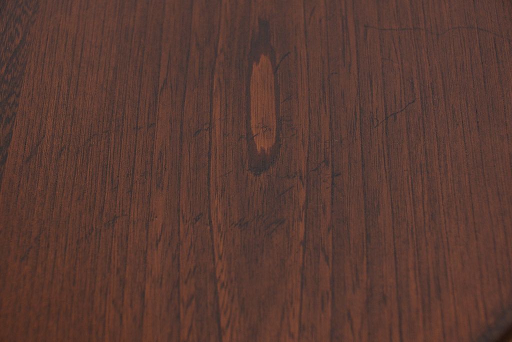 アンティーク家具　アンティーク　古い栓材の折りたたみ丸型ちゃぶ台