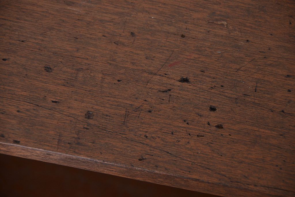 レトロ家具　昭和レトロ　古い木のシンプルな薄型飾り棚(4)(本棚)