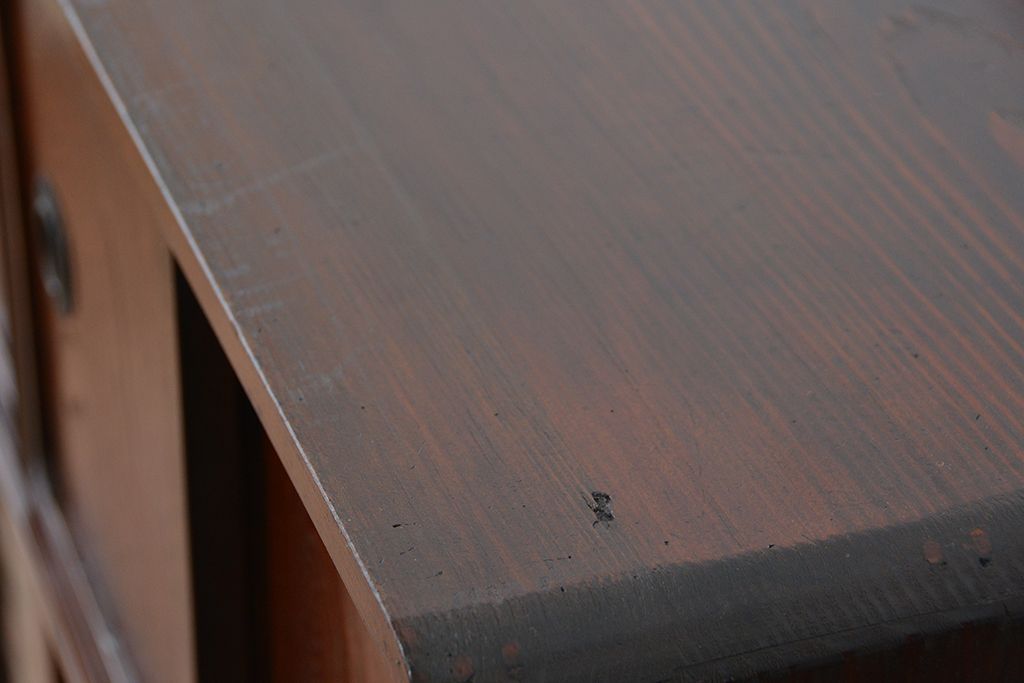 レトロ家具　昭和レトロ　二段重ね茶箪笥