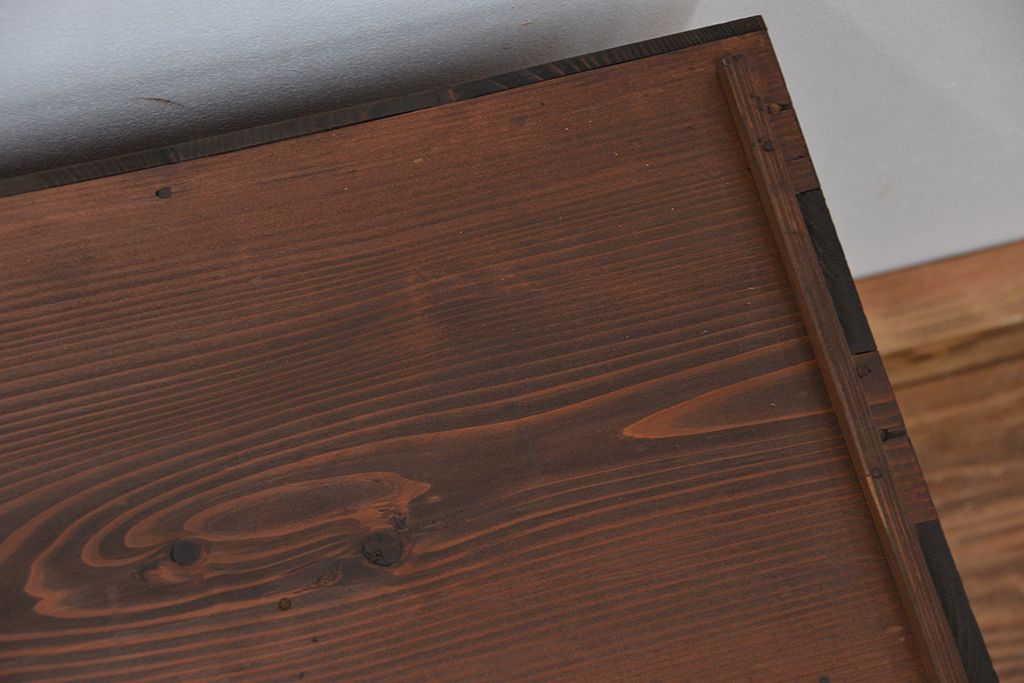 レトロ家具　昭和レトロ　二段重ね茶箪笥