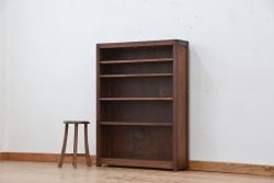 レトロ家具　★昭和レトロ　シンプルな薄型飾り棚(本棚)