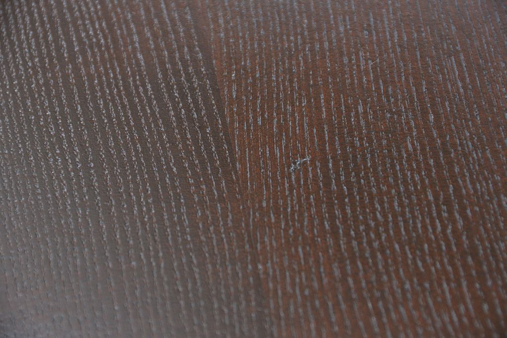 アンティーク家具　アンティーク　古い栓材の丸型ちゃぶ台(1)(テーブル、机)