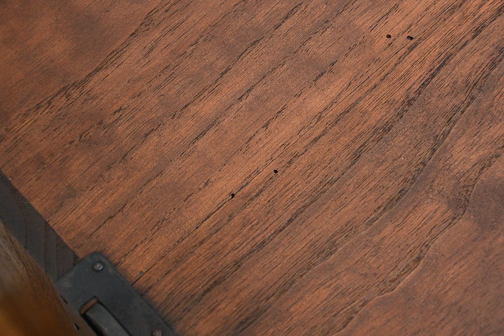 レトロ家具　昭和レトロ　鉄脚付きローチェスト(ローボード)