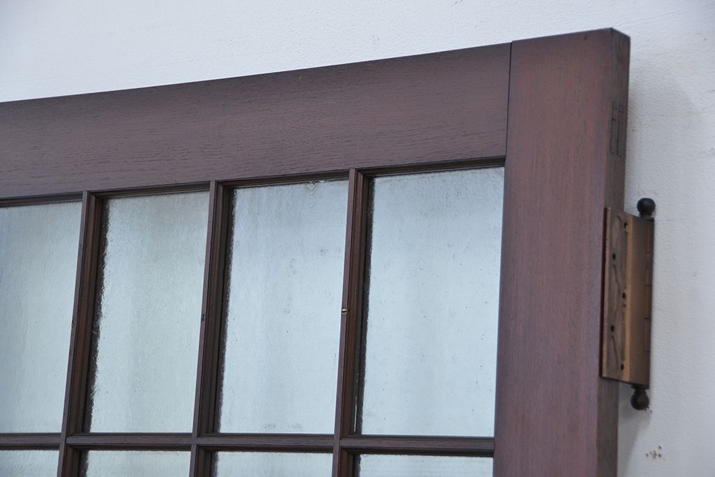 日本製アンティーク　大正〜昭和初期　チーク材の重厚なドア(扉)