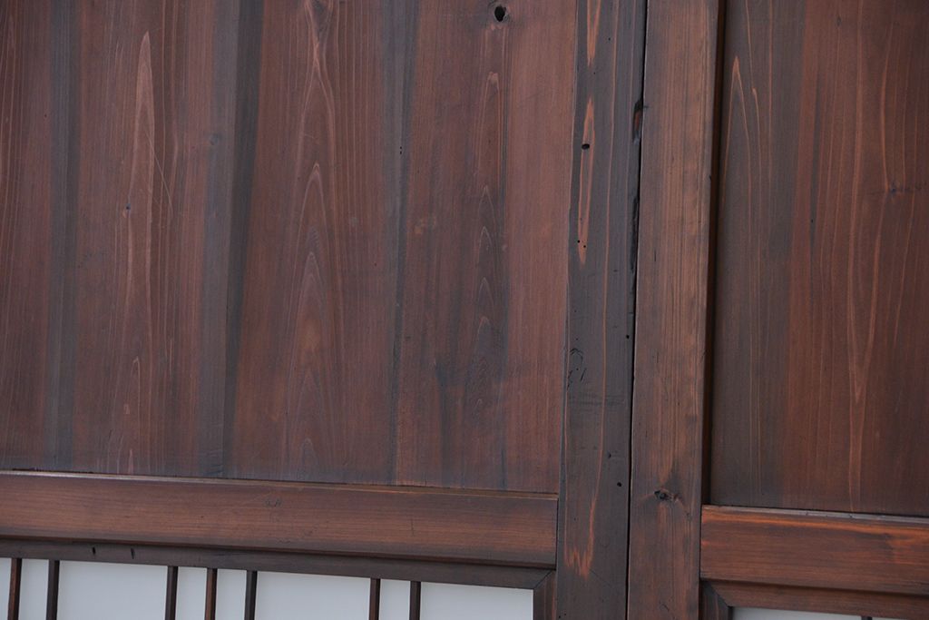 古民具・骨董　状態の素晴らしいガラス帯戸4枚セット(板戸)