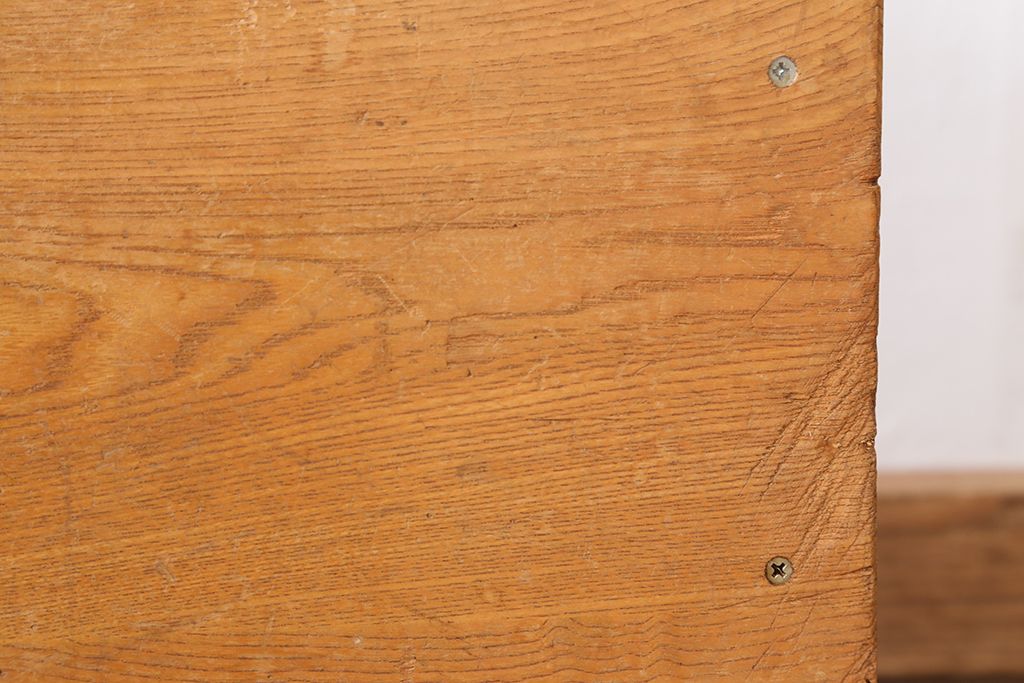 レトロ家具　昭和レトロ　古い学校の角スツール2脚セット(9)(イス、椅子)