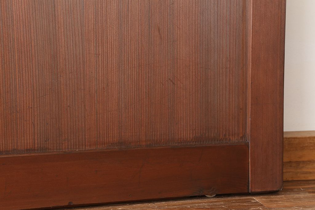 昭和レトロ　状態の良い格子入り変わり型ガラス板戸4枚セット(2)(ガラス戸、帯戸)