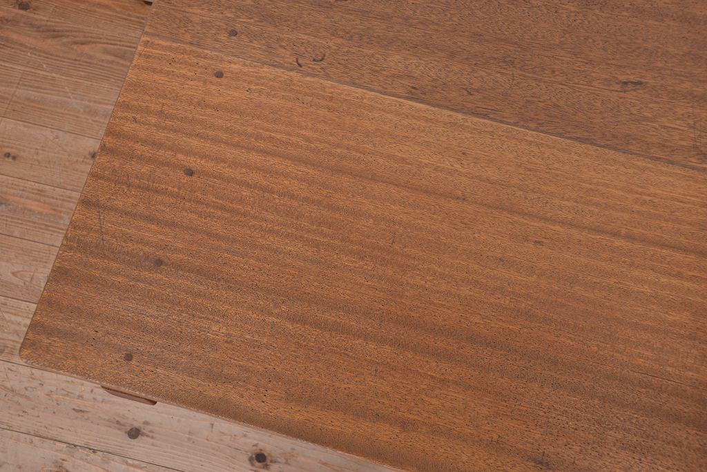 アンティーク家具　★アンティーク　古い木味のシンプルな作業台(テーブル、机)