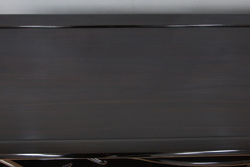 アンティーク家具　1960年代　重厚な黒檀飾り棚(茶棚)