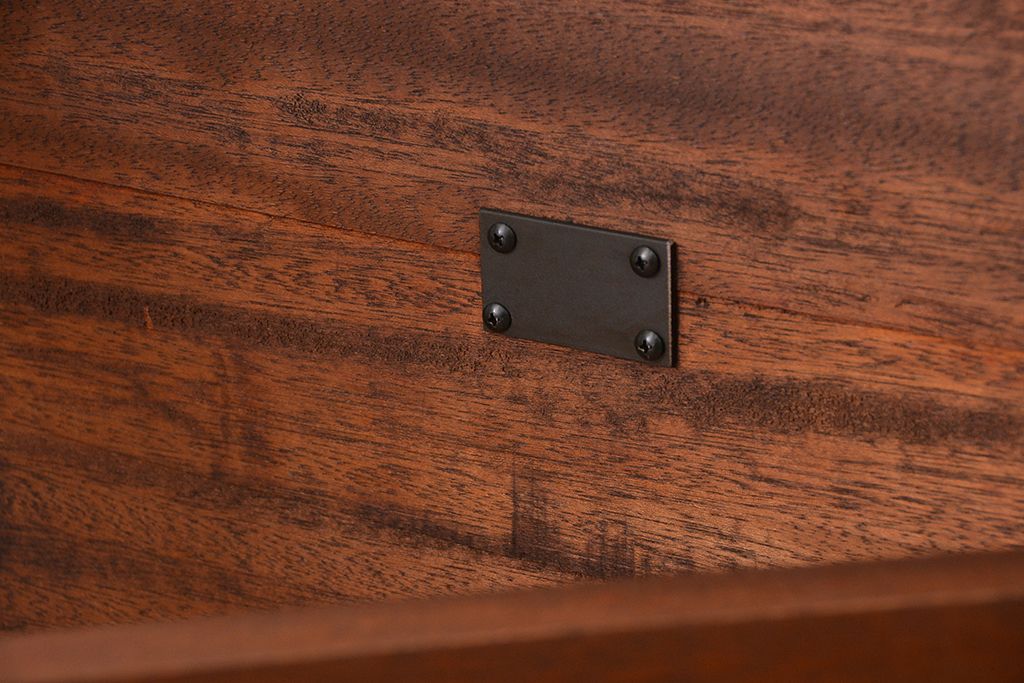アンティーク家具　★アンティーク　古い木のシンプルな大振りな横長作業台(テーブル、机)