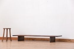 アンティーク家具　古民具・骨董　天板一枚板の裁ち板(テーブル、作業台、ローボード)