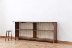アンティーク家具　アンティーク　古い木の脚付きカウンターテーブル(作業台・机・飾り棚)