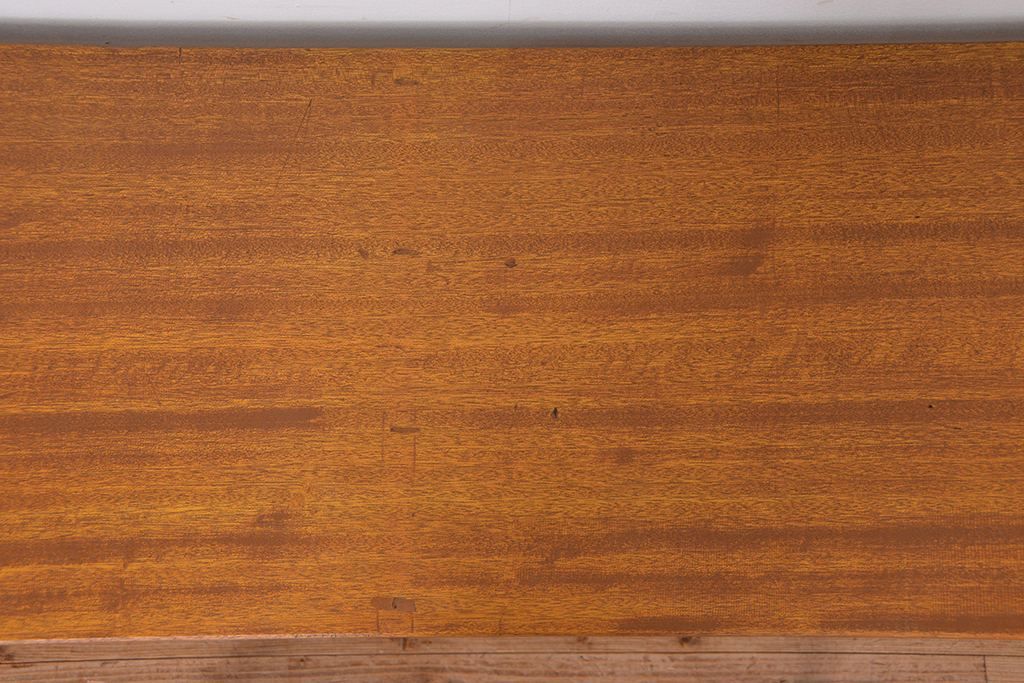レトロ家具　★昭和レトロ　シンプルな横長作業台(テーブル、机)