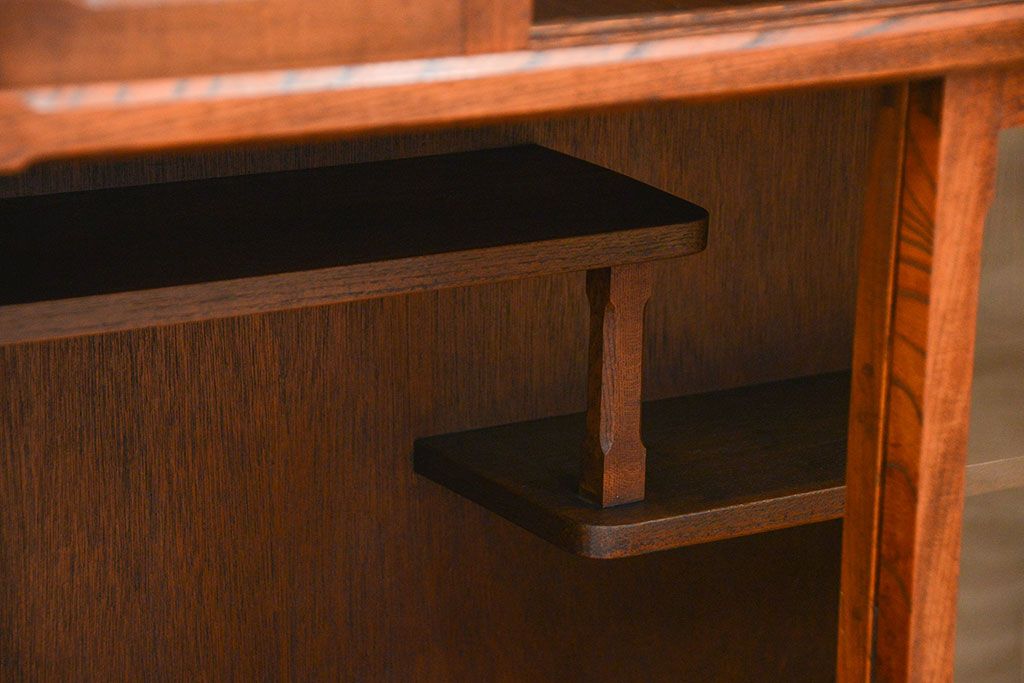 アンティーク家具　古民具・骨董　全面欅材の杢目の素晴らしい茶箪笥
