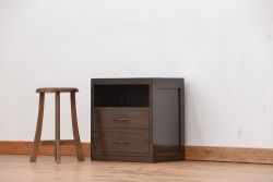 レトロ家具　昭和レトロ　小振りな棚付き引き出し