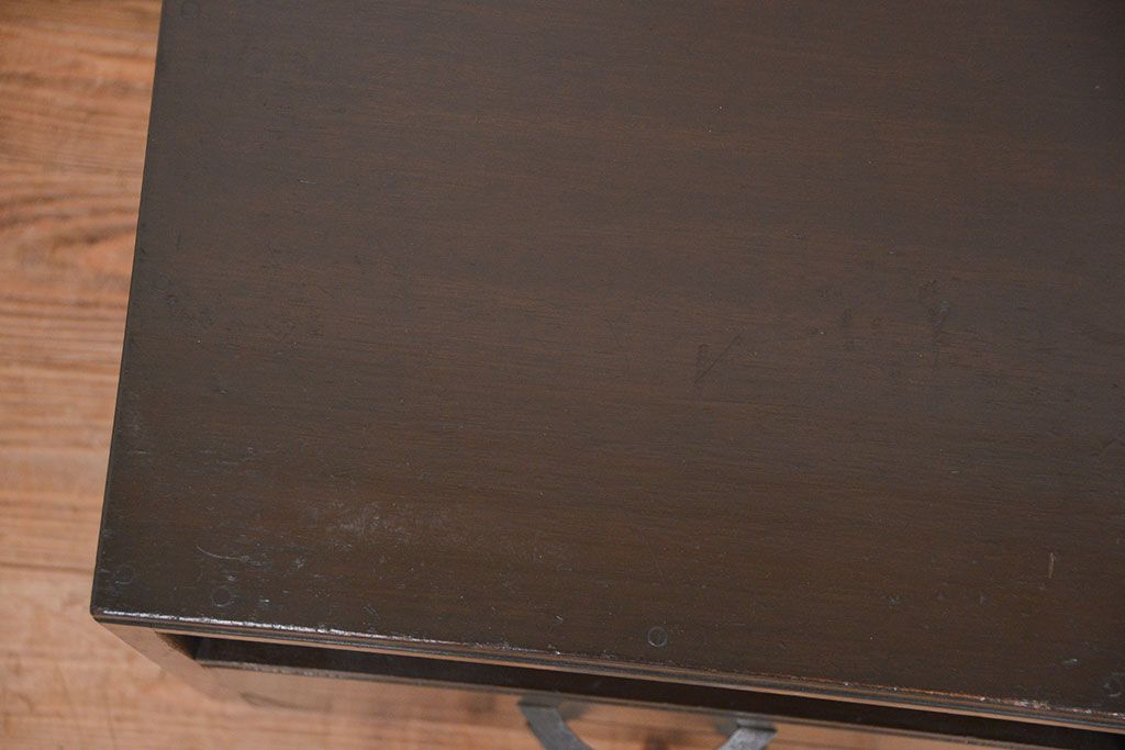 レトロ家具　昭和レトロ　小振りな棚付き引き出し