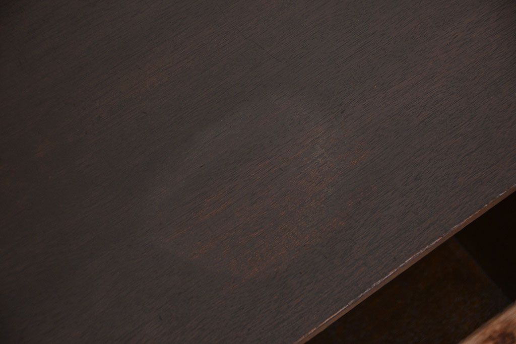レトロ家具　昭和レトロ　小振りな横長飾り棚(本棚)