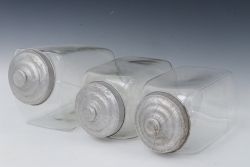 アンティーク雑貨　古い駄菓子屋のガラス瓶　3個セット(3)(ビン)