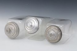 アンティーク雑貨　古い駄菓子屋のガラス瓶3個セット(4)(ビン)