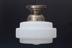 アンティーク　古い乳白ガラス天井照明(電笠)