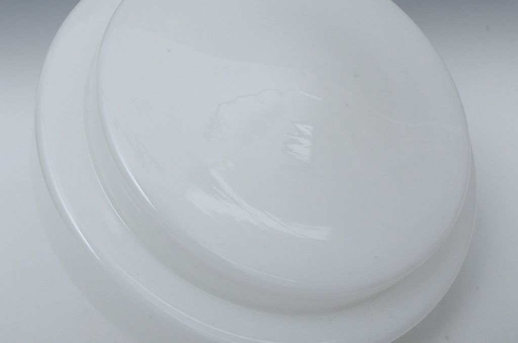 アンティーク　古い乳白ガラス天井照明(2)(電笠)
