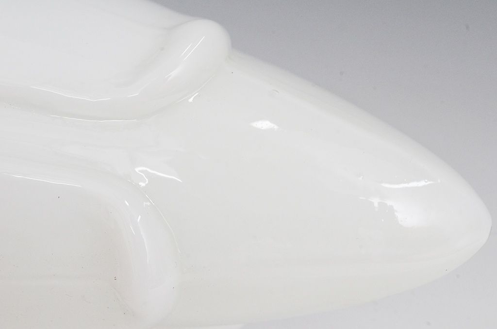アンティーク　古い乳白ガラス吊り下げ照明(2)(電笠シェード)