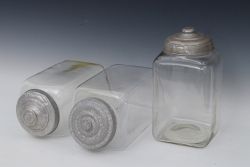 アンティーク雑貨　昭和レトロ　古いガラス瓶3個セット(ビン)