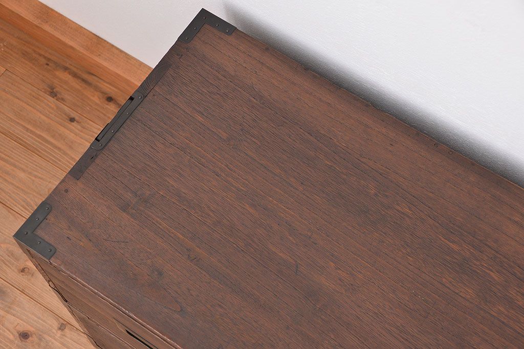 アンティーク家具　☆古民具・骨董　上品な二段重ね時代箪笥