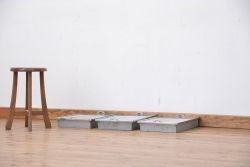 アンティーク家具　アンティーク　古いブリキのガラスケース3個セット(2)(ショーケース)