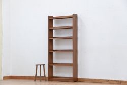 レトロ家具　昭和レトロ ★シンプルな縦型本棚(ブックシェルフ)