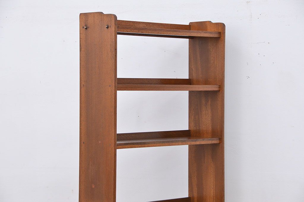 レトロ家具　昭和レトロ ★シンプルな縦型本棚(ブックシェルフ)