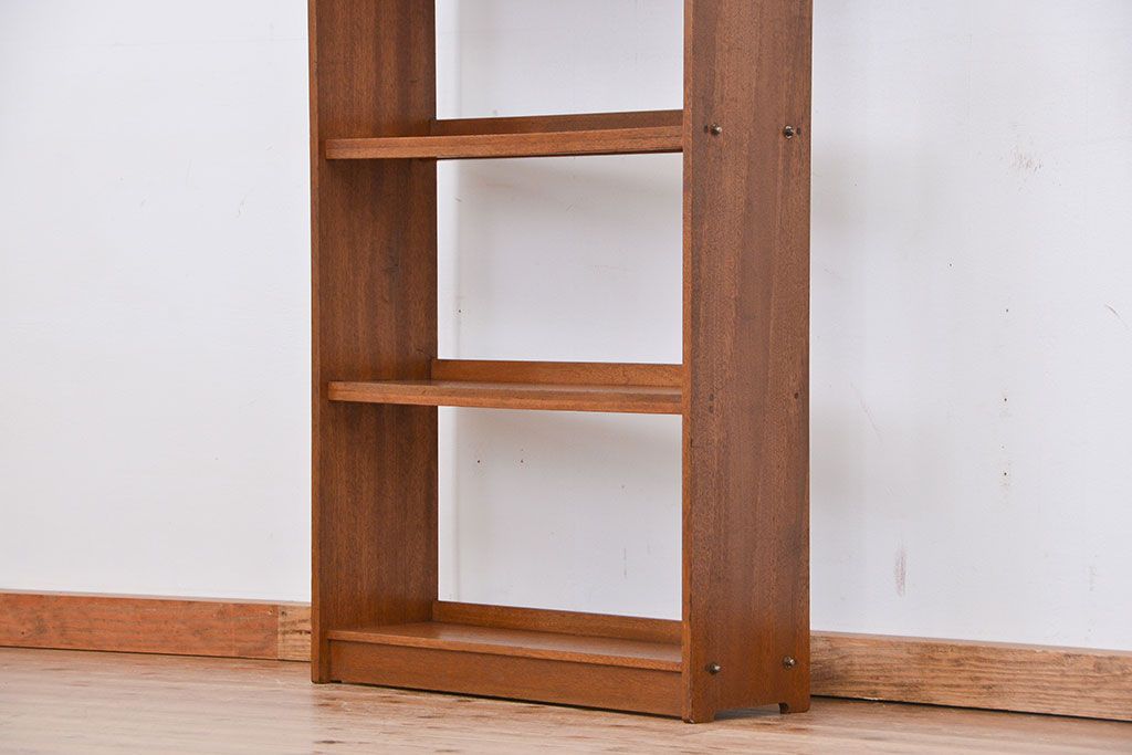レトロ家具　昭和レトロ ★シンプルな縦型本棚(ブックシェルフ)