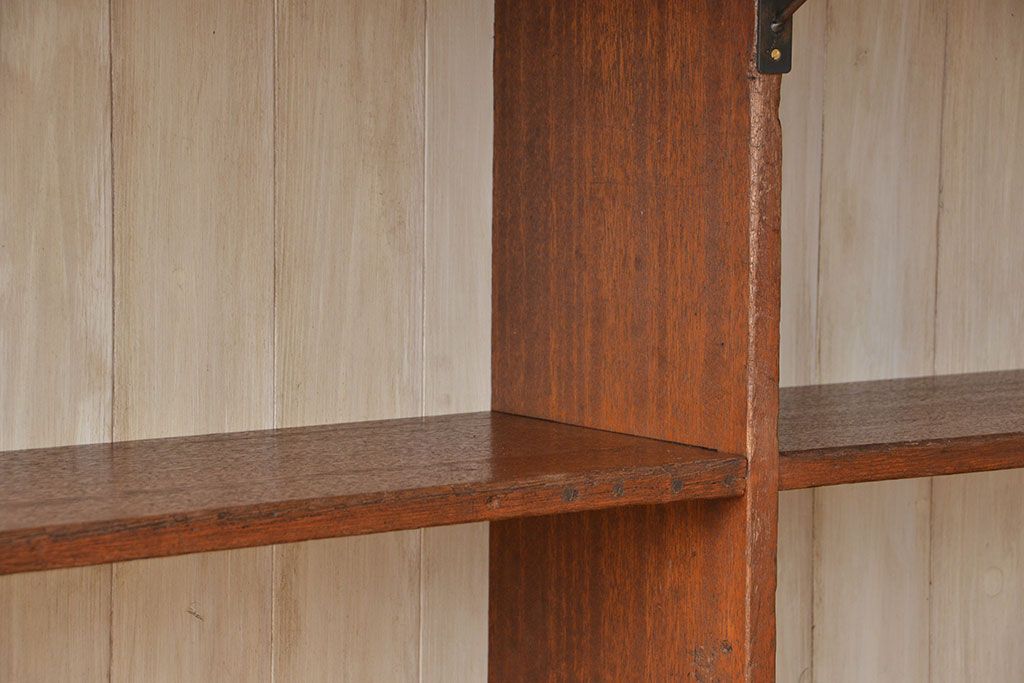 アンティーク家具　アンティーク 古い木のカウンターテーブル(作業台・机・飾り棚)(2)