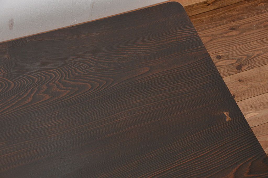 レトロ家具　昭和レトロ 高級杉材の千切りの入った大きな座卓(テーブル、机)