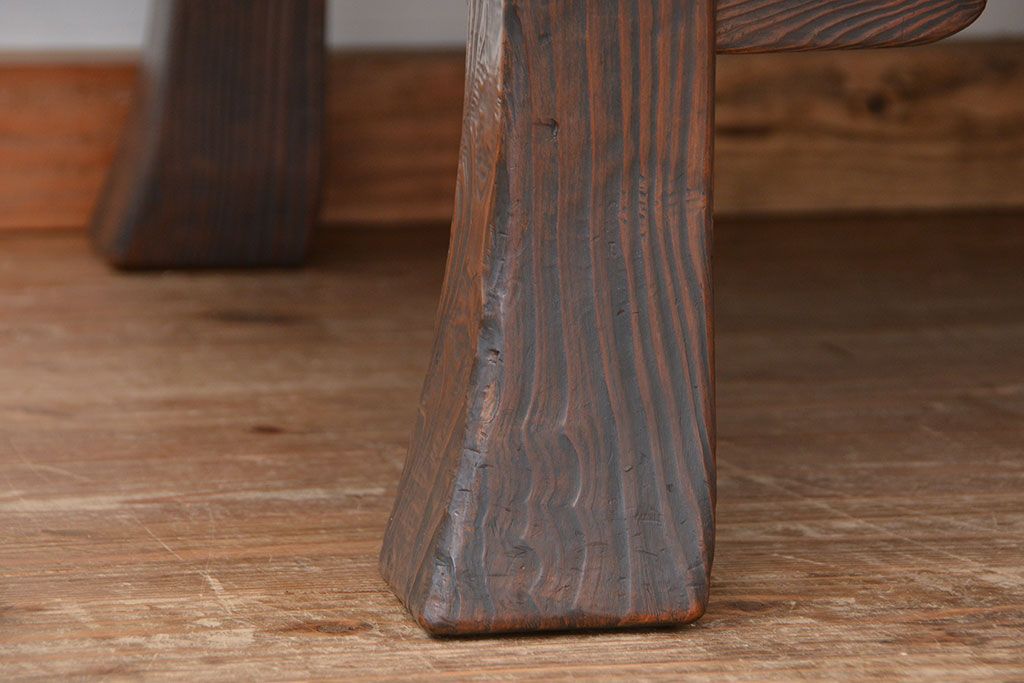 レトロ家具　昭和レトロ 高級杉材の千切りの入った大きな座卓(テーブル、机)
