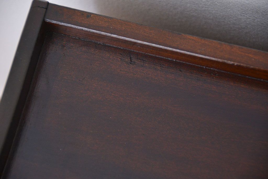レトロ家具　昭和レトロ 難アリ古い木の小さなカルテケース(書類ケース)