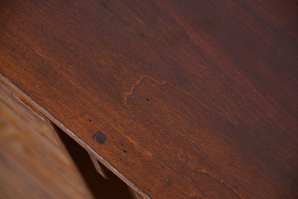 レトロ家具　昭和レトロ 小さな引き出し付きカルテケース(書類棚)